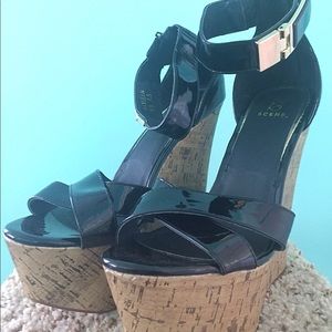 Black Patent High Wedge